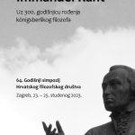64. Godišnji simpozij Hrvatskog filozofskog društva (2023.) – „Immanuel Kant: uz 300. obljetnicu rođenja königsberškog filozofa“